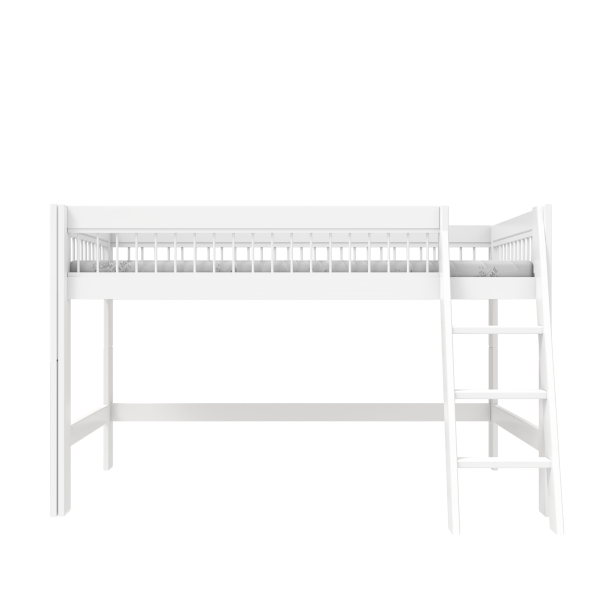 Semi high bed with slanted ladder - Breeze