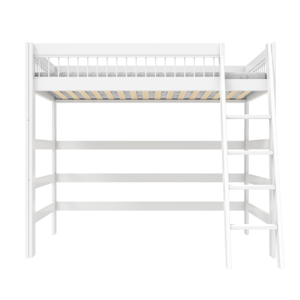 High bed with slanted ladder - Breeze