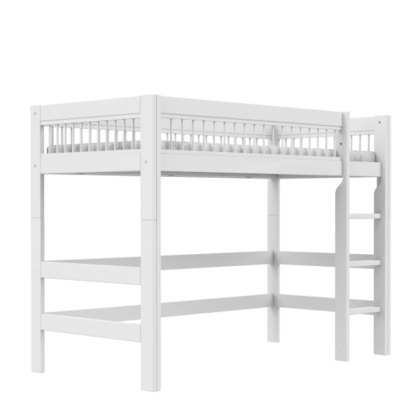 Low loft bed with straight ladder - Breeze