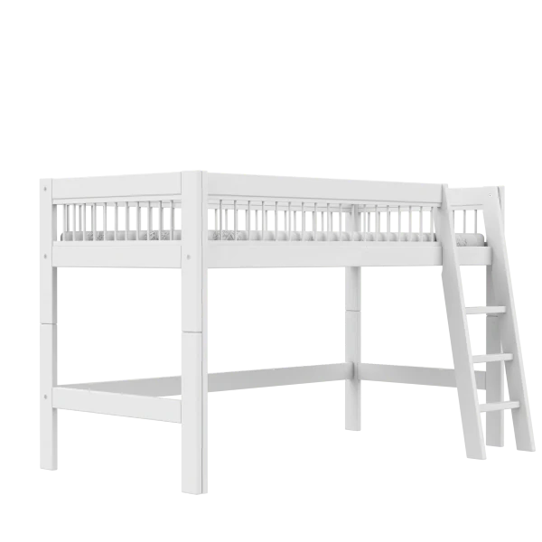 Semi high bed with slanted ladder - Breeze