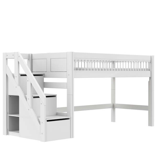 Semi height bed with stairs - Breeze