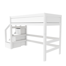 Load image into Gallery viewer, Low-loft bed with stairs
