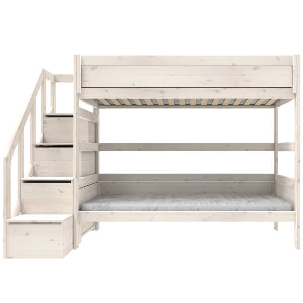 Bunk bed with stepladder 90x200 cm