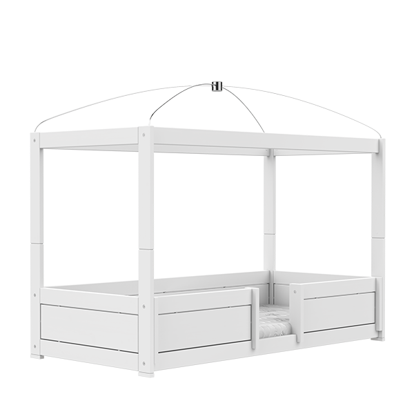 4-in-1 bed with canopy frame