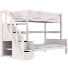 Load image into Gallery viewer, Family bunk bed with stepladder 120x200 cm
