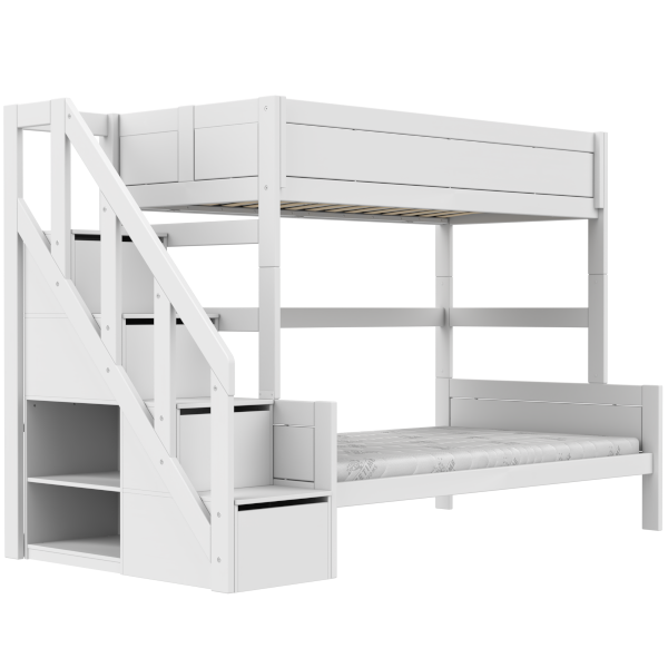 Family bunk bed with stepladder 120x200 cm