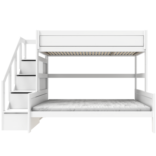 Family bunk bed with stepladder 140x200 cm