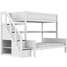 Load image into Gallery viewer, Family bunk bed with stepladder 140x200 cm
