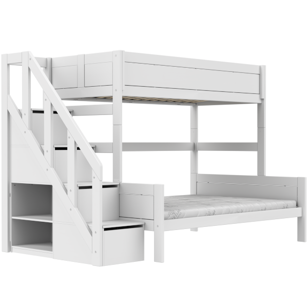 Family bunk bed with stepladder 140x200 cm