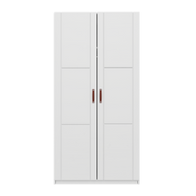 Indlæs billede til gallerivisning Garderobeskab med 2 døre og bøjlestang, 100 cm
