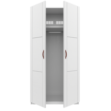 Load image into Gallery viewer, Wardrobe with 2 doors and hanger bar, 100 cm
