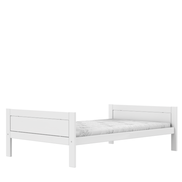 LIFETIME Kidsrooms Bed Hvid / Deluxe lamelbund (28) Enkeltseng 120x200 cm