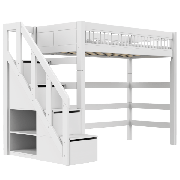 LIFETIME Kidsrooms Bed Høj seng med trappe - Breeze