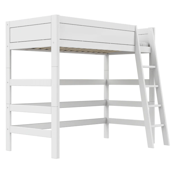 LIFETIME Kidsrooms Bed Hvid / Standard (16) Højseng med skrå stige