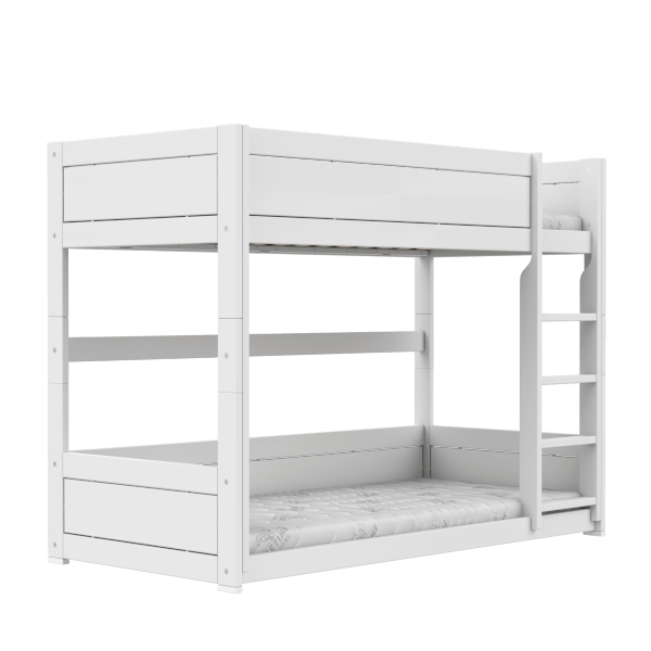 LIFETIME Kidsrooms Bed Hvid / Standard (16) Lav køjeseng med lige stige