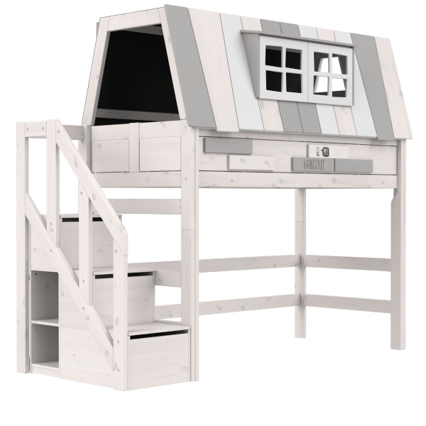 LIFETIME Kidsrooms Bed Mellemhøj husseng med trappe - Hangout