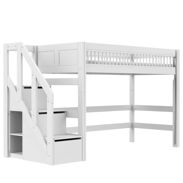 LIFETIME Kidsrooms Bed Standard (16) Mellemhøj seng med trappe - Breeze