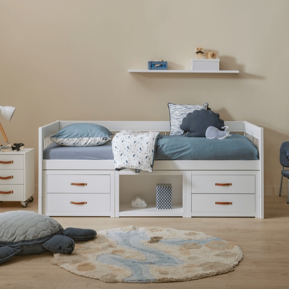 LIFETIME Kidsrooms Bed Multiseng med skuffer og reol - Breeze