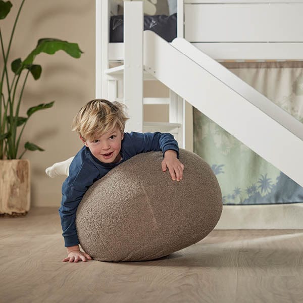 LIFETIME Kidsrooms Pouf Rund puf - Teddy Choco