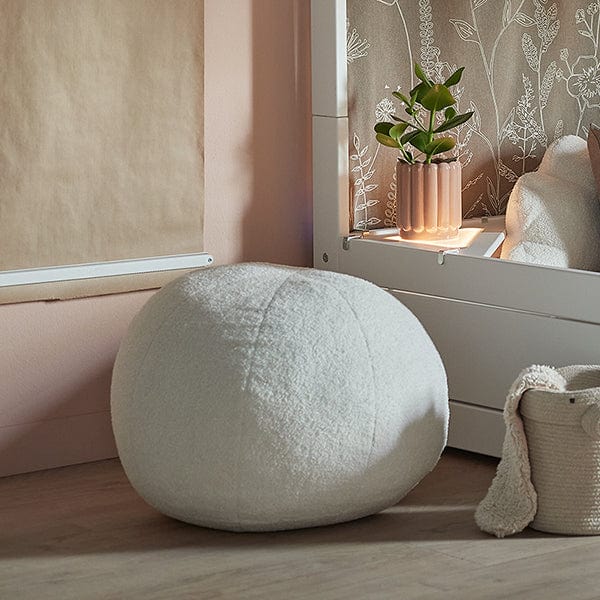 LIFETIME Kidsrooms Pouf Rund puf - Teddy Cream