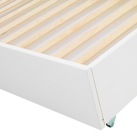 Slatted base for large bed drawer