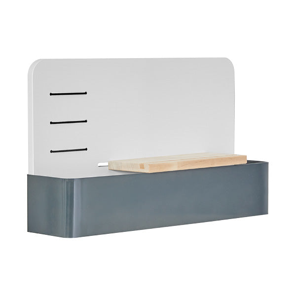 Tablet holder and storage module for wooden desk