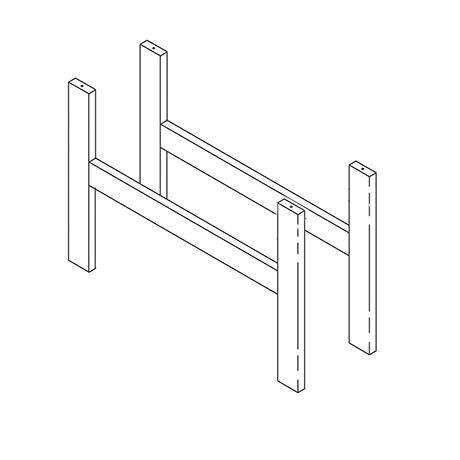 Frame for semi-high bed