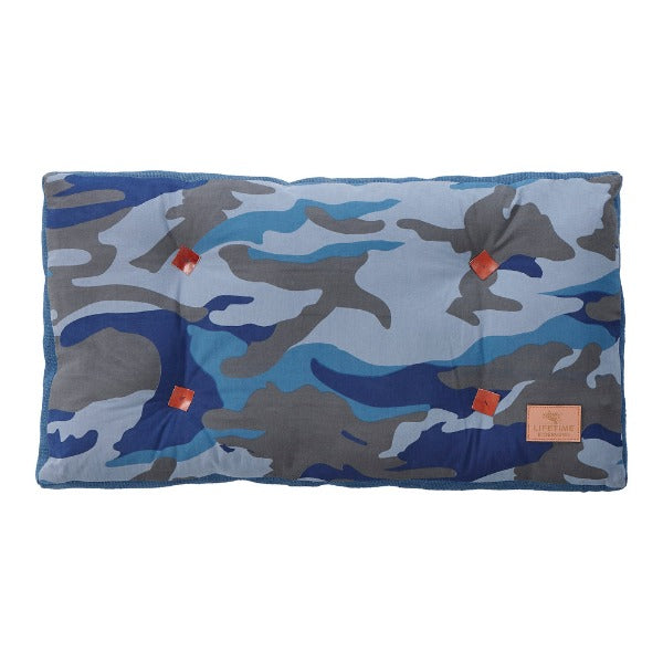 Two-piece pillow in navy blue - blue camo