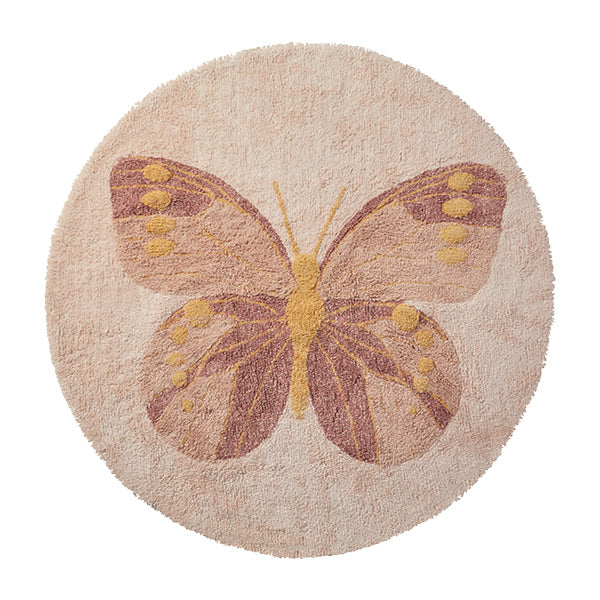 Tufted round carpet - Butterflies