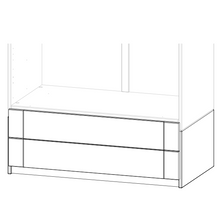 Load image into Gallery viewer, Cabinet plinth with 2 sets of drawers 100 cm
