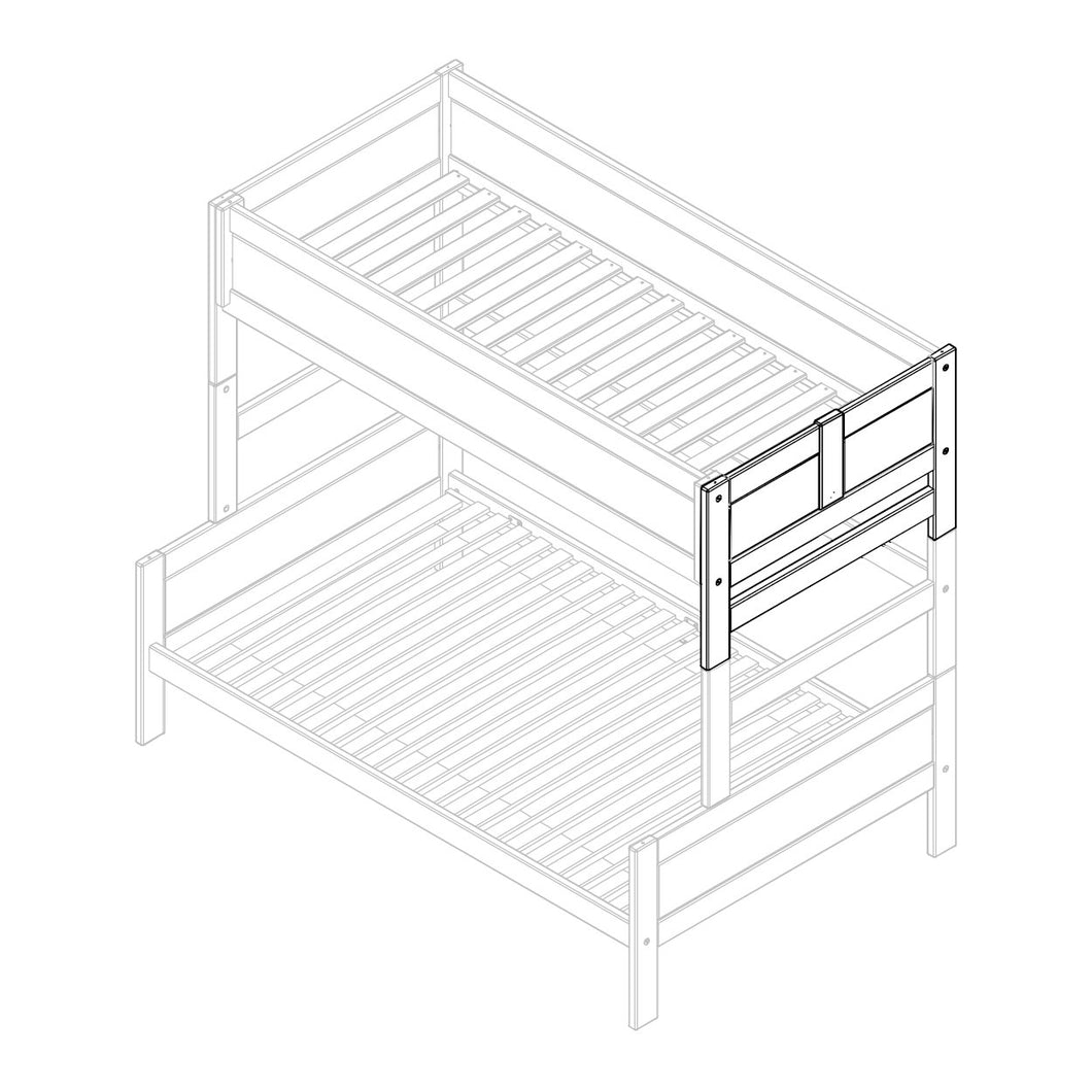 LIFETIME Kidsrooms Rebuild Part Hvid Endegavl til højseng med indgang fra siden