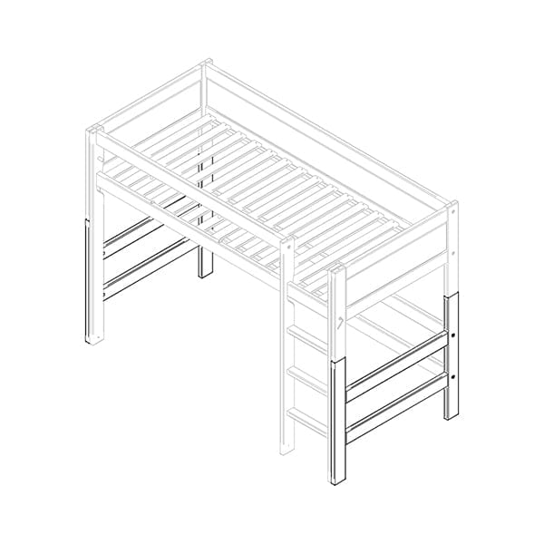 LIFETIME Kidsrooms Rebuild Part Hvid Mellem gavle til højseng 152 cm