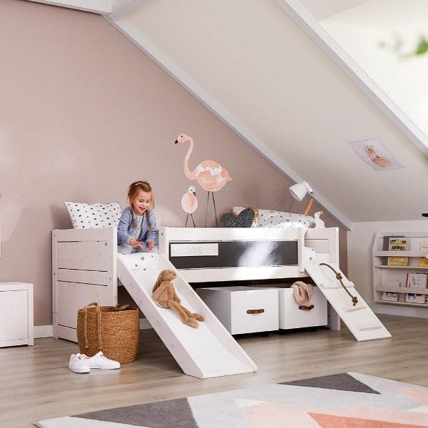 LIFETIME Kidsrooms Bed Multiseng med trappestige og rutsjebane