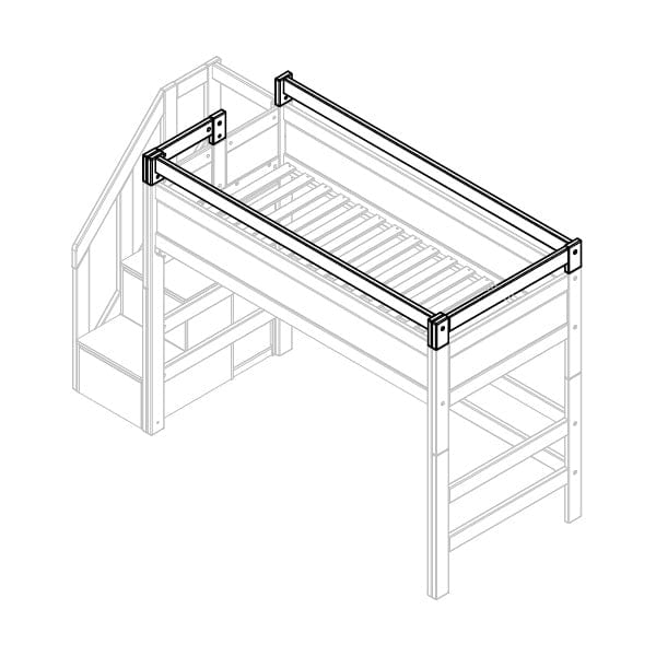 LIFETIME Kidsrooms Accessory Hvid Sengeramme med åben side